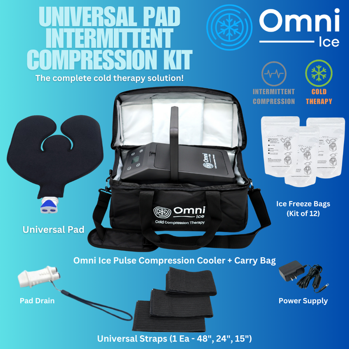 Omni Ice™ Intermittent Compression Cold Therapy Recovery Kit - OI-0003-0002-Kit Omni Ice™ Intermittent Compression Cold Therapy Recovery Kit - Omni Ice™ Pulse Compression Cold Therapy Cooler / Omni Ice™ Knee Pad by Supply Physical Therapy Omni Ice
