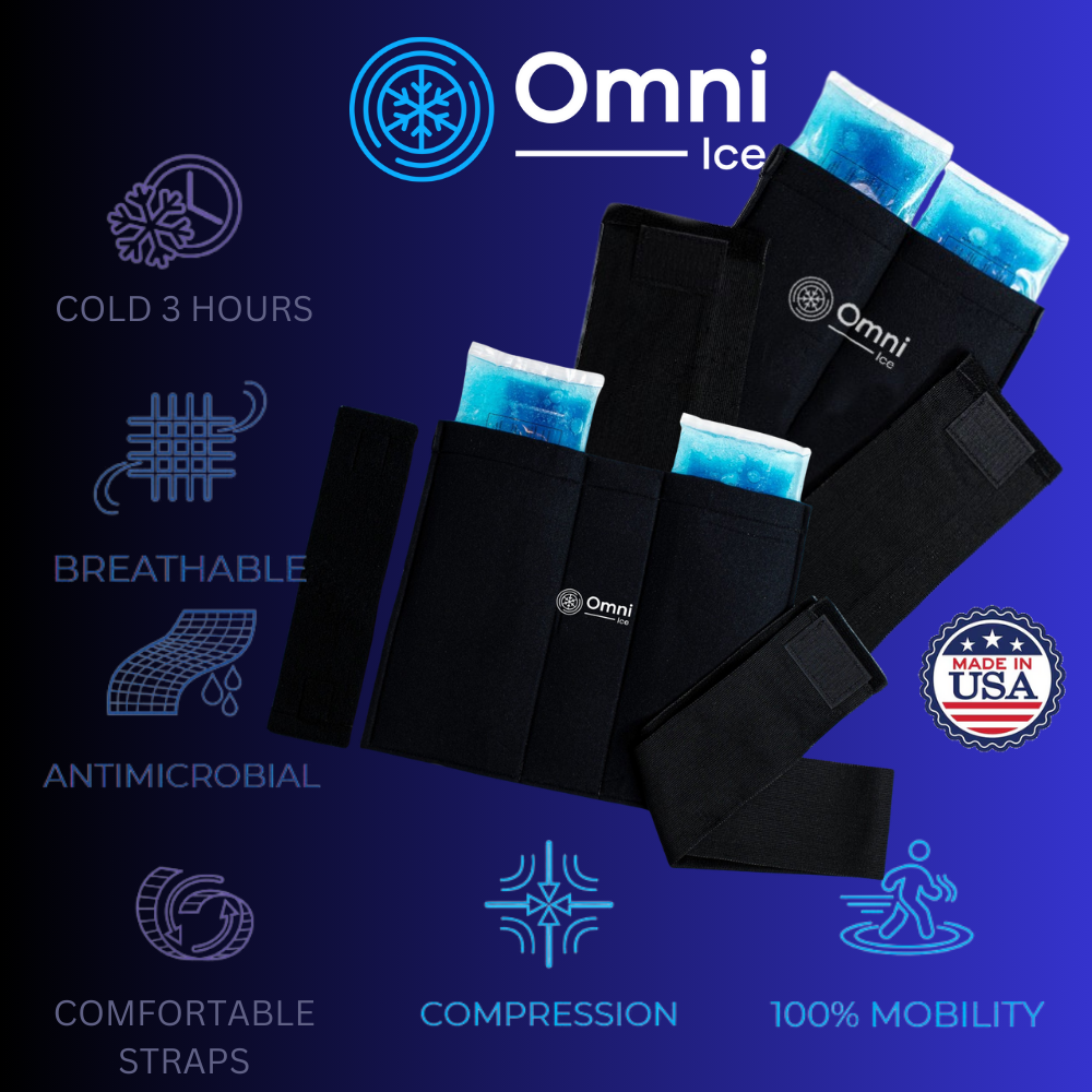 Omni Ice™ Ultimate Cold + Compression Gel Wraps - OMNI-FA-4-IP Omni Ice™ Ultimate Cold + Compression Gel Wraps - Foot & Ankle Wrap by Supply Physical Therapy Clear3, Clear3 Accessories, Compression Straps, Elbow, Hand and Wrist, Hip, Hip and Knee, ice wrap, Knee, Shoulder, SMI Cold Therapy
