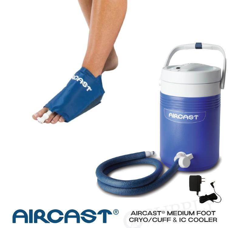 Aircast® Foot Cryo Cuff & IC Cooler - 51A-10C01 Aircast® Foot Cryo Cuff & IC Cooler - Aircast® Cryo Cuff Cooler & One (1) Medium Foot Cuff by Supply Physical Therapy Aircast, CryoCuffMain, Foot and Ankle
