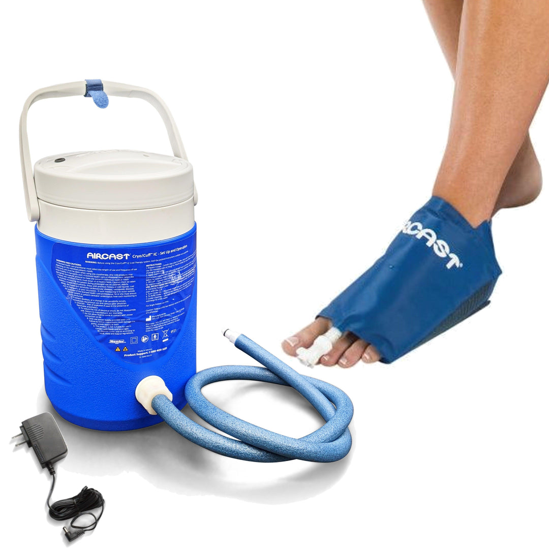 Aircast® Foot Cryo Cuff & IC Cooler - 51A-10C01 Aircast® Foot Cryo Cuff & IC Cooler - Aircast® Cryo Cuff Cooler & One (1) Medium Foot Cuff by Supply Physical Therapy Aircast, CryoCuffMain, Foot and Ankle