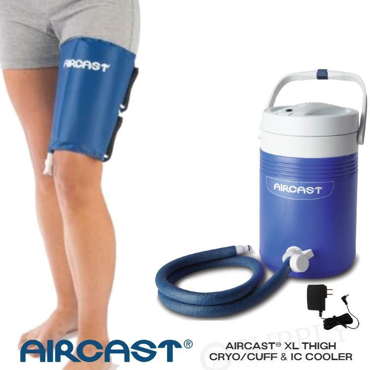 Aircast® Thigh Cryo Cuff & IC Cooler - 51A-13A01 Aircast® Thigh Cryo Cuff & IC Cooler - Cryo Cuff IC & One (1) Large Thigh Cuff by Supply Physical Therapy Aircast, Cold Therapy Units, CryoCuffMain, Thigh