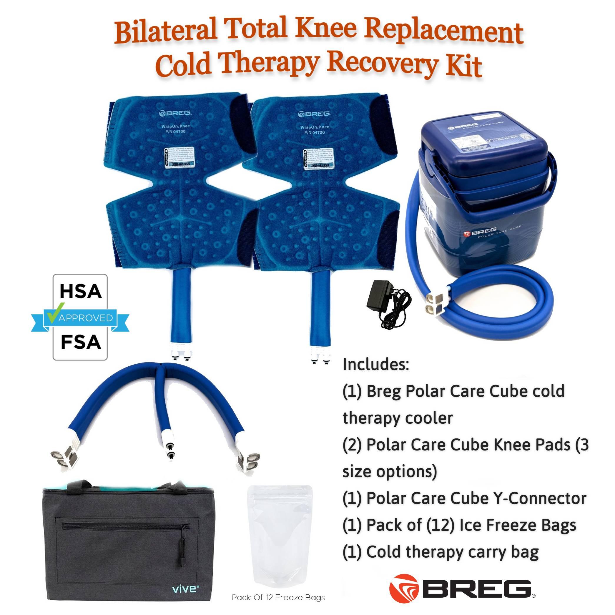 Bilateral Total Knee Replacement (BTKR) Cold Therapy Recovery Kit - BTKR-Combo-Kit-Med Bilateral Total Knee Replacement (BTKR) Cold Therapy Recovery Kit - undefined by Supply Physical Therapy Breg, DKR Recovery Kit, Kit