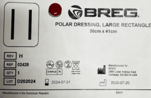 Breg® Polar Care Cube & Glacier Sterile Dressings - 02344 Breg® Polar Care Cube & Glacier Sterile Dressings - Sterile Multi-Use XL Polar Dressing 02344 by Supply Physical Therapy Accessories, Breg, Breg Accessories, Cube, Cube Accessories, Glacier, Glacier Accessories, Replacement, Sterile, Wraps