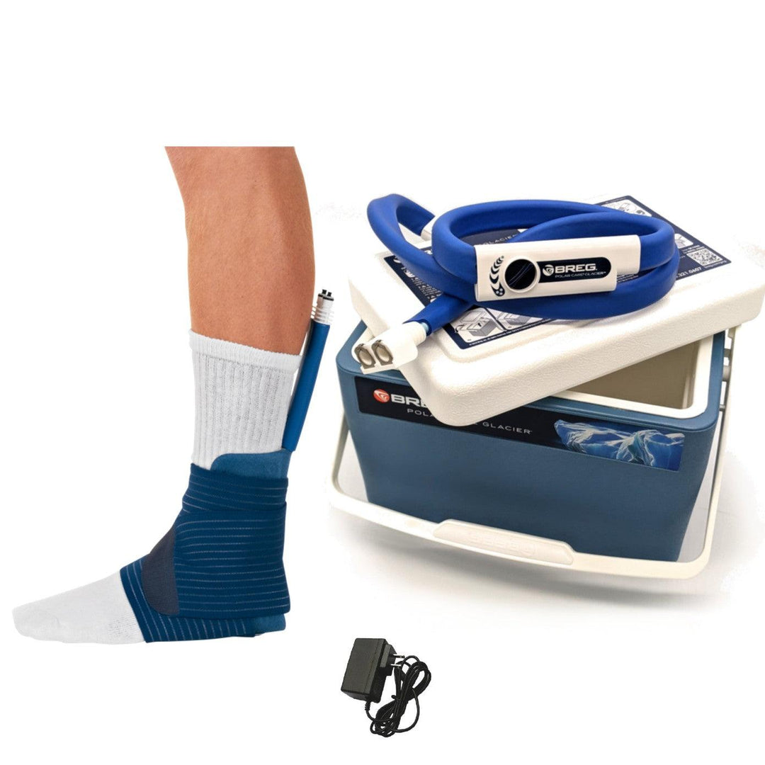 Breg® Polar Care Glacier System w/ Wrap-On Pads - 10901-04730 Breg® Polar Care Glacier System w/ Wrap-On Pads - Glacier / Ankle by Supply Physical Therapy Breg, Cold Therapy Units, Glacier