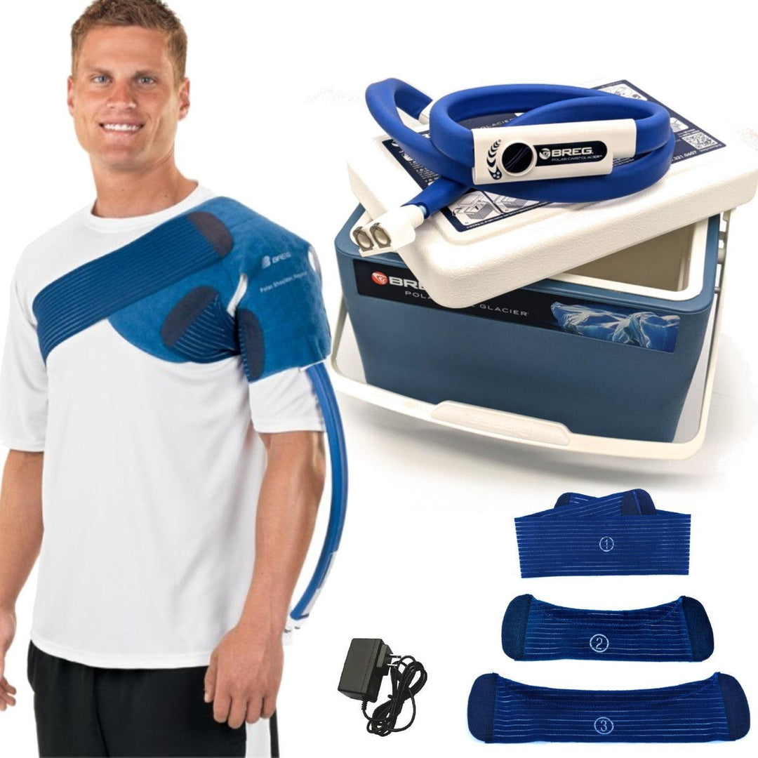 Breg® Polar Care Glacier System w/ Wrap-On Pads - 10901-04905 Breg® Polar Care Glacier System w/ Wrap-On Pads - Glacier / XL Shoulder by Supply Physical Therapy Breg, Cold Therapy Units, Glacier