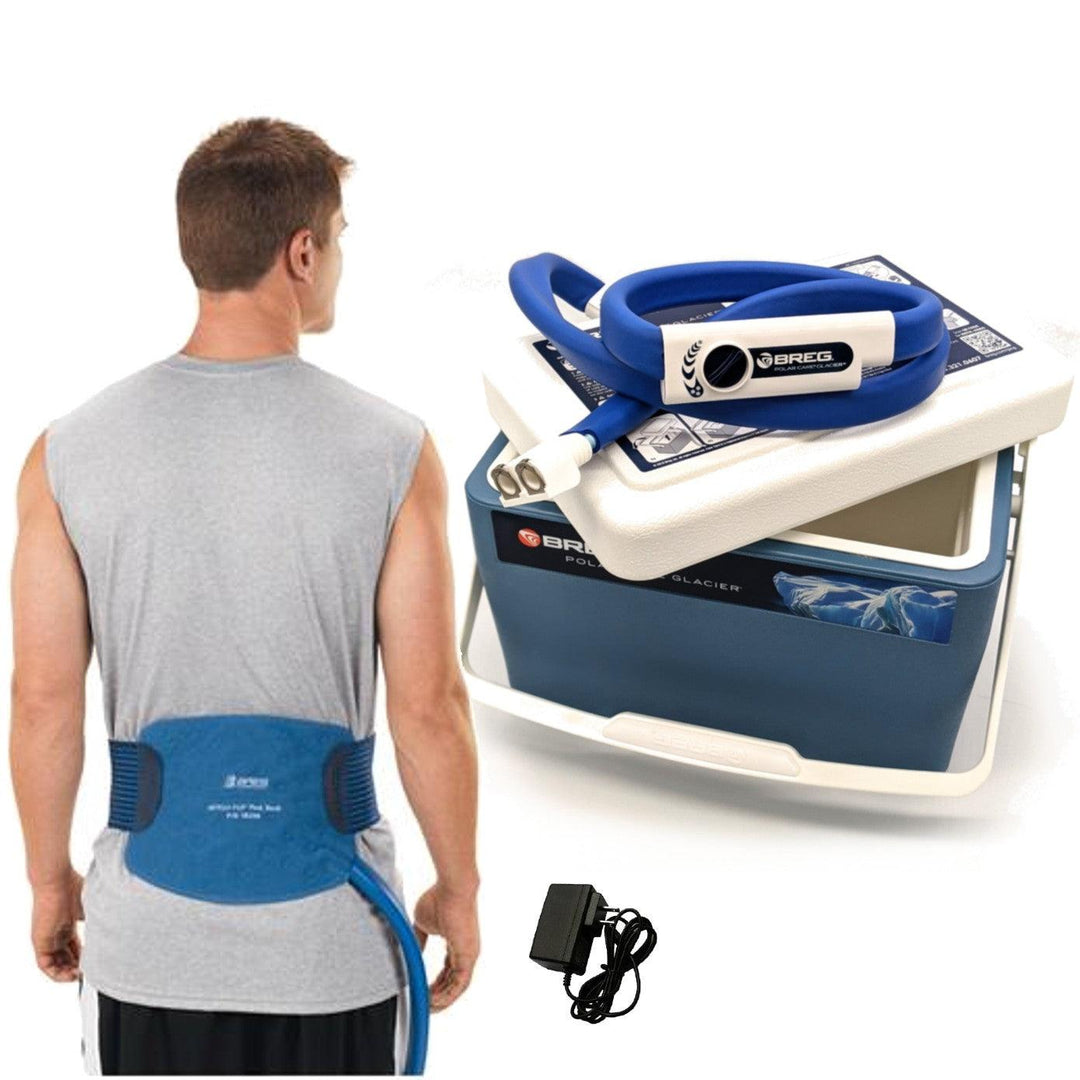 Breg® Polar Care Glacier System w/ Wrap-On Pads - 10901-09805 Breg® Polar Care Glacier System w/ Wrap-On Pads - Glacier / Back by Supply Physical Therapy Breg, Cold Therapy Units, Glacier