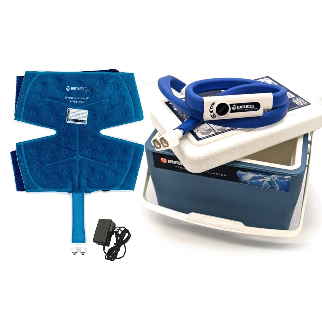 Breg® Polar Care Glacier System w/ Wrap-On Pads - 10901-04703 Breg® Polar Care Glacier System w/ Wrap-On Pads - Glacier / Large Knee by Supply Physical Therapy Breg, Cold Therapy Units, Glacier