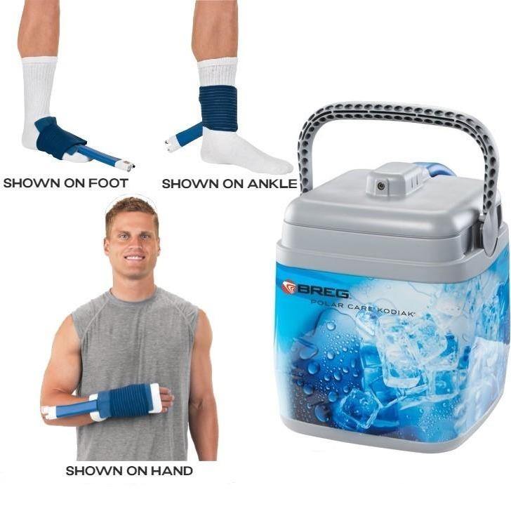 Breg® Polar Care Kodiak Cooler w/ 3 X 5 Intelli-Flo Pad - 10601-10205 Breg® Polar Care Kodiak Cooler w/ 3 X 5 Intelli-Flo Pad - Breg® Kodiak Cooler & One (1) 3x5 Intelli-Flo Pad by Supply Physical Therapy Ankle, Breg, Cold Therapy Units, Kodiak