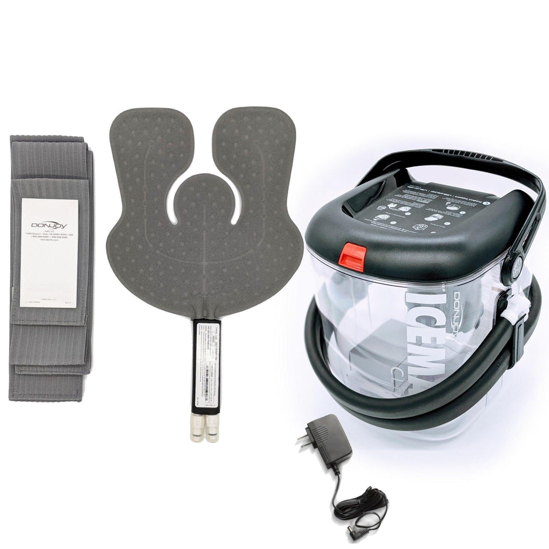 DonJoy® IceMan Clear3 w/ Wrap-On Pads - 11-0493/11-0679-9 DonJoy® IceMan Clear3 w/ Wrap-On Pads - Clear3 Cooler & One (1) Universal Pad - Regular by Supply Physical Therapy Ankle, Best Seller, Clear3, Cold Therapy Units, DonJoy, Elbow, Hip, Knee, Shoulder, Thigh, Wrist