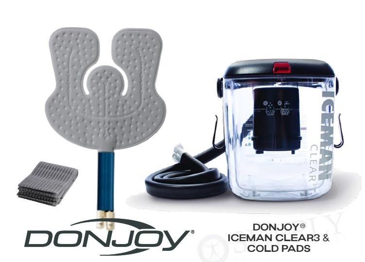 DonJoy® IceMan Clear3 w/ Wrap-On Pads - 11-0493/11-0679-9 DonJoy® IceMan Clear3 w/ Wrap-On Pads - Clear3 Cooler & One (1) Universal Pad - Regular by Supply Physical Therapy Ankle, Best Seller, Clear3, Cold Therapy Units, DonJoy, Elbow, Hip, Knee, Shoulder, Thigh, Wrist