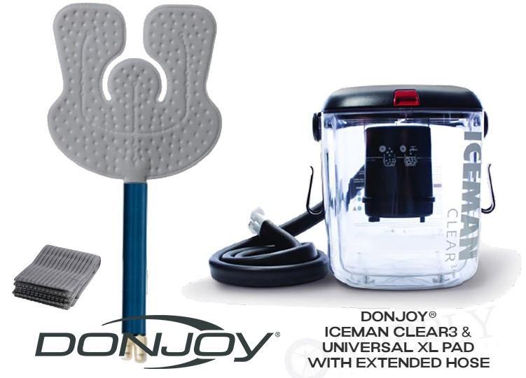 DonJoy® IceMan Clear3 w/ Wrap-On Pads - 11-0493/11-0679-9 DonJoy® IceMan Clear3 w/ Wrap-On Pads - Clear3 Cooler & One (1) Universal Pad - Regular by Supply Physical Therapy Ankle, Best Seller, Clear3, Cold Therapy Units, DonJoy, Elbow, Hip, Knee, Shoulder, Thigh, Wrist