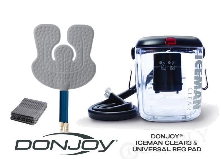 DonJoy® IceMan Clear3 w/ Wrap-On Pads - 11-0493/11-0679-9 DonJoy® IceMan Clear3 w/ Wrap-On Pads - Clear3 Cooler & One (1) Universal Pad - Regular by Supply Physical Therapy Ankle, Best Seller, Clear3, Cold Therapy Units, DonJoy, Elbow, Hip, Knee, Shoulder, Thigh, Wrist