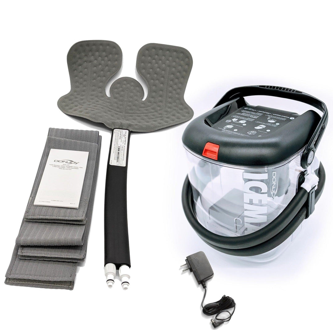 DonJoy® IceMan Clear3 w/ Wrap-On Pads - 11-0493/11-0679-9 DonJoy® IceMan Clear3 w/ Wrap-On Pads - Clear3 Cooler & One (1) Universal Pad - Regular by Supply Physical Therapy Ankle, Best Seller, Clear3, Cold Therapy Units, DonJoy, Elbow, Hip, Knee, Shoulder, Thigh, Wrist