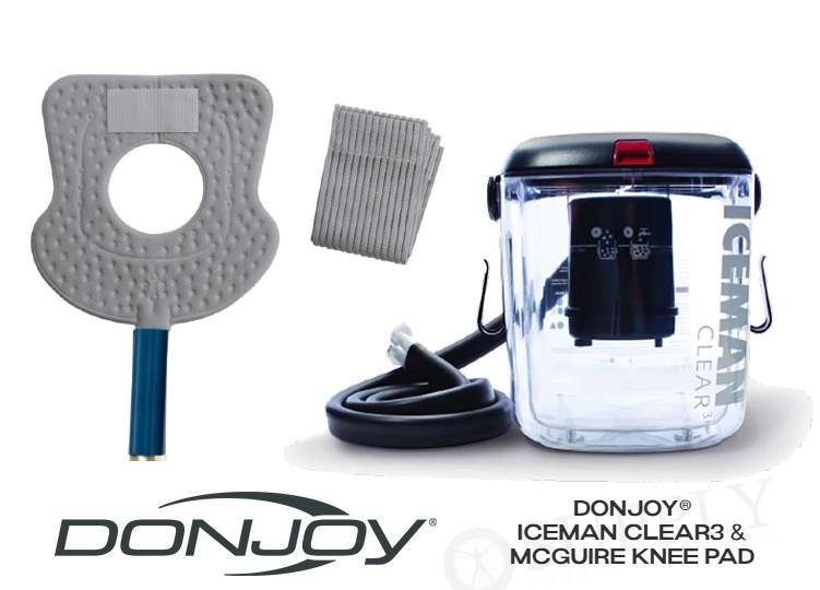 DonJoy® IceMan Clear3 w/ Wrap-On Pads - 11-0493/11-0679-9 DonJoy® IceMan Clear3 w/ Wrap-On Pads - Clear3 Cooler & One (1) Universal Pad - Regular by Supply Physical Therapy Ankle, Best Seller, Clear3, Cold Therapy Units, DonJoy, Elbow, Hip, Knee, Shoulder, Thigh, Wrist