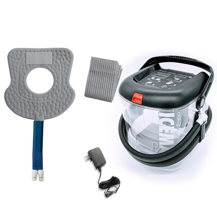 DonJoy® IceMan Clear3 w/ Wrap-On Pads - 11-0493/11-0679-9 DonJoy® IceMan Clear3 w/ Wrap-On Pads - Clear3 Cooler & One (1) Universal Pad - Regular by Supply Physical Therapy Ankle, Best Seller, Clear3, Cold Therapy Units, DonJoy, Elbow, Hip, Knee, Shoulder, Thigh, Wrist
