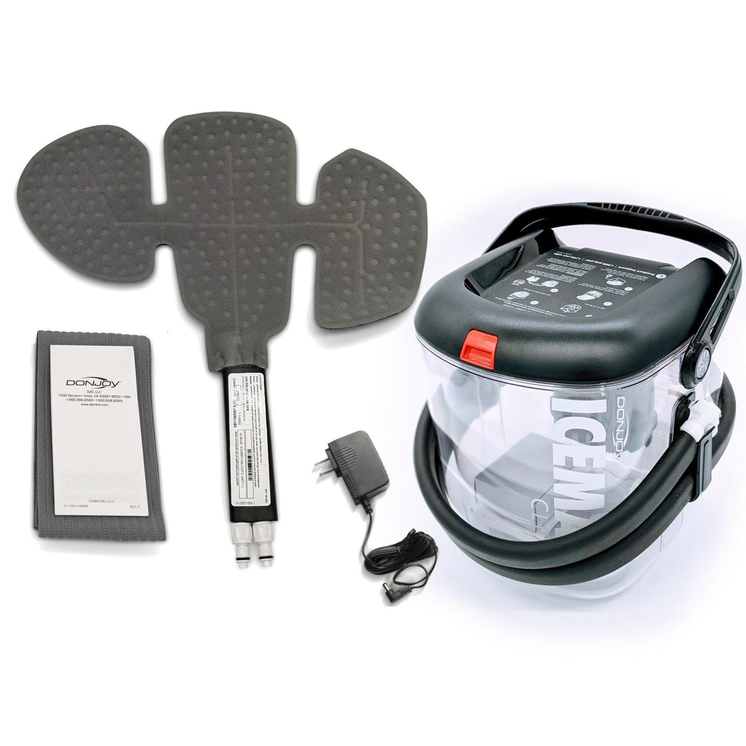 DonJoy® IceMan Clear3 w/ Wrap-On Pads - 11-0493/11-0679-9 DonJoy® IceMan Clear3 w/ Wrap-On Pads - Clear3 Cooler & One (1) Universal Pad - Regular by Supply Physical Therapy Ankle, Best Seller, Clear3, Cold Therapy Units, DonJoy, Elbow, Hip, Knee, Shoulder, Thigh, Wrist
