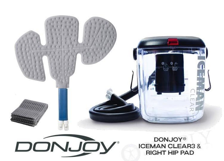 DonJoy® IceMan Clear3 w/ Wrap-On Pads - 11-0493/11-0679-9 DonJoy® IceMan Clear3 w/ Wrap-On Pads - Clear3 Cooler & One (1) Universal Pad - Regular by Supply Physical Therapy Ankle, Best Seller, Clear3, Cold Therapy Units, DonJoy, Elbow, Hip, Knee, Shoulder, Thigh, Wrist