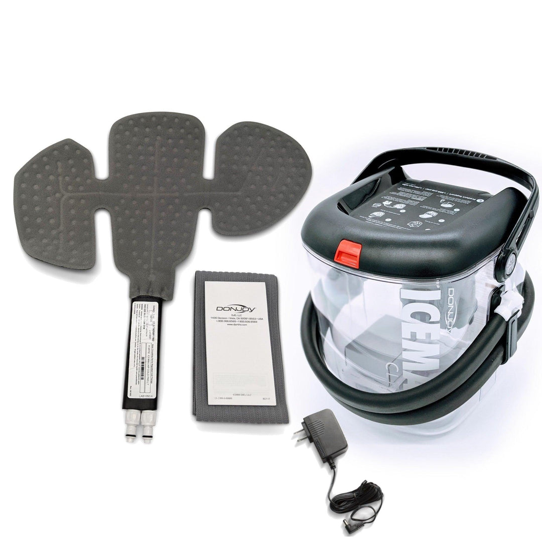 DonJoy® IceMan Clear3 w/ Wrap-On Pads - 11-0493/11-0679-9 DonJoy® IceMan Clear3 w/ Wrap-On Pads - Clear3 Cooler & One (1) Universal Pad - Regular by Supply Physical Therapy Ankle, Best Seller, Clear3, Cold Therapy Units, DonJoy, Elbow, Hip, Knee, Shoulder, Thigh, Wrist