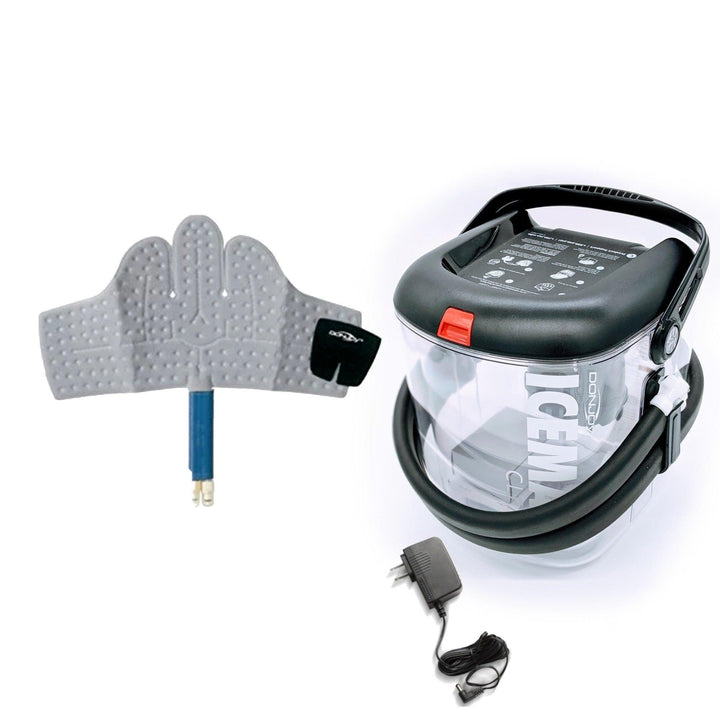 DonJoy® IceMan Clear3 w/ Wrap-On Pads - 11-0493/11-0679-9 DonJoy® IceMan Clear3 w/ Wrap-On Pads - Clear3 Cooler & One (1) Universal Pad - Regular by Supply Physical Therapy Ankle, Best Seller, Clear3, Cold Therapy Units, DonJoy, Elbow, Hip, Knee, Shoulder, Thigh, Wrist