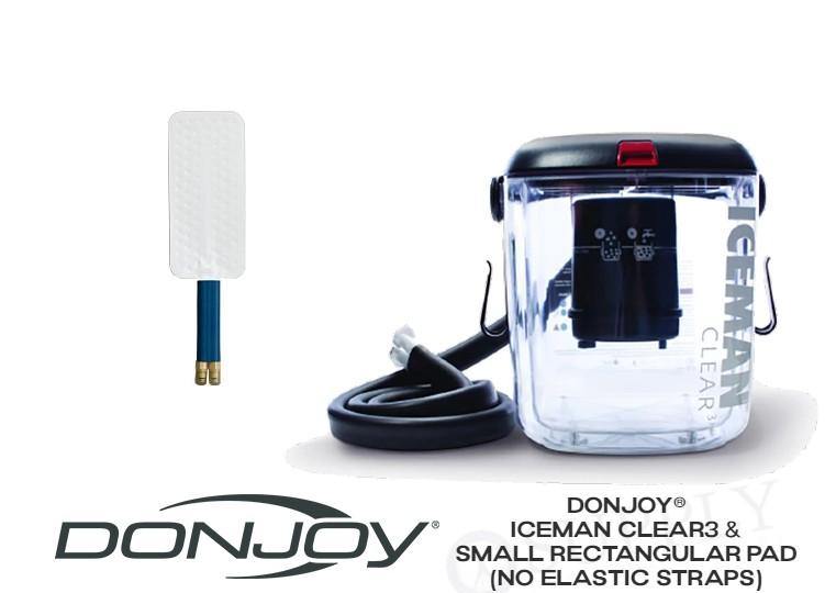 DonJoy® IceMan Clear3 w/ Wrap-On Pads - 11-0493/11-0679-9 DonJoy® IceMan Clear3 w/ Wrap-On Pads - Clear3 Cooler & One (1) Universal Pad - Regular by Supply Physical Therapy Ankle, Best Seller, Clear3, Cold Therapy Units, DonJoy, Elbow, Hip, Knee, Shoulder, Thigh, Wrist