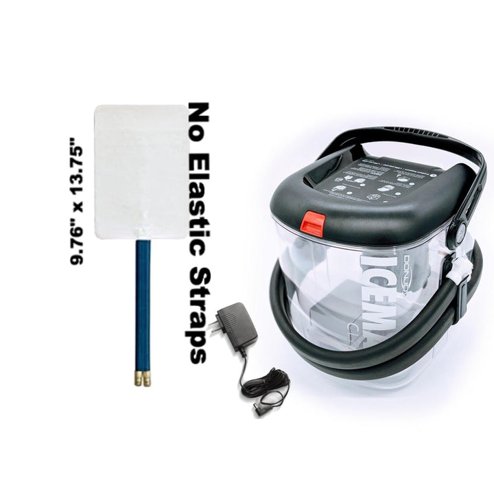 DonJoy® IceMan Clear3 w/ Wrap-On Pads - 11-0493/11-0679-9 DonJoy® IceMan Clear3 w/ Wrap-On Pads - Clear3 Cooler & One (1) Universal Pad - Regular by Supply Physical Therapy Ankle, Best Seller, Clear3, Cold Therapy Units, DonJoy, Elbow, Hip, Knee, Shoulder, Thigh, Wrist