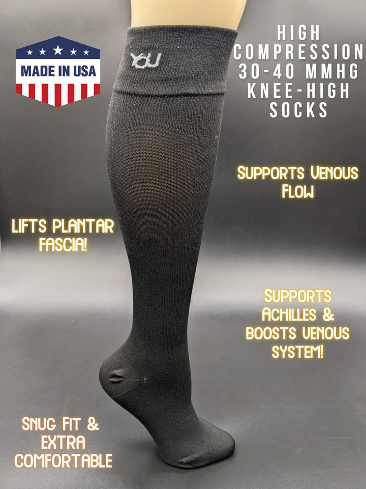 High Compression Socks 30-40 mmHg - Knee High - 763K99-SB High Compression Socks 30-40 mmHg - Knee High - undefined by Supply Physical Therapy 30-40 mmHg, Compression socks